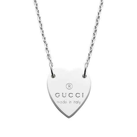 womens gucci necklace gold|gucci necklace with heart pendant.